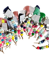 Handmade keyring, Bright Keyring, Fun Keyring, Pretty Keyring, Keyring with tassel, Little Keyring, Keyring for kids